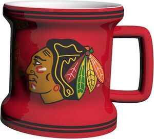 NHL Blackhawks 2 Ounce Mini Mug Shot Glass Sculpted Boelter Brands Chicago New